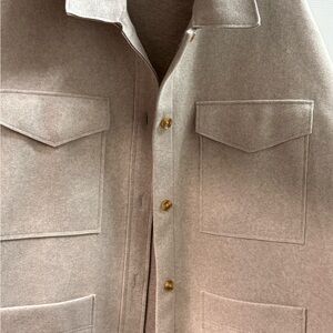 Banana Republic Beige Wool Shirt Jacket
